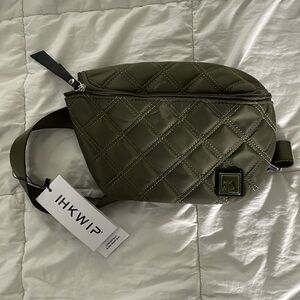 olive green belt bag